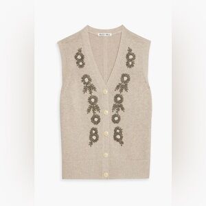 Alwx Mill Becca embroidered knitted sweater vest